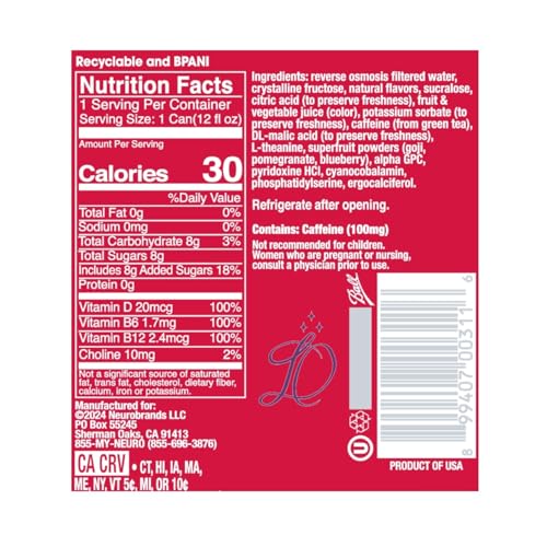NEURO SONIC SUPERFRUIT INFUSION, 12 FL OZ CAN (PACK OF 12)