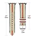 MoKo Compatible Band Replacement for Apple Watch 42mm 44mm Series 5/4/3/2/1, Soft Canvas Fabric Replacement Sports Strap + Watch Lugs - Black & White & Brown & Red (Not fit 38mm 40mm Versions)