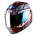 WOW Motorcycle Full Face Helmet Street Bike BMX MX Youth Kids Shark Red,M (51-52 CM,19.7/20.3 Inch);