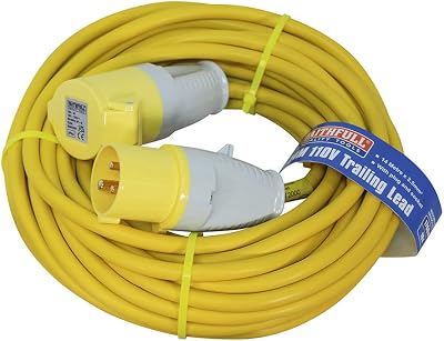 Faithfull FPPTL14HDUTY 14m 110V Heavy Duty Trailing Lead 16A 2.5mm Cable