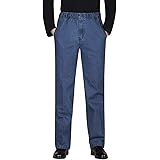 big men's elastic waist jeans