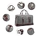 Weekender Bag with Shoe Compartment，Classic Canvas Leather Duffel Bag, Overnight Carry-on Shoulder Duffel Tote Bag for Men and Women-Grey