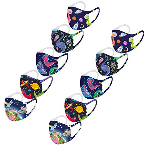 Aobuang Kinder Planetenmuster Gesicht Baumwollbezug Junge Mädchen Winddicht Waschbar Wiederverwendbar Mundbedeckung zum Schule Draussen