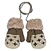 DZT1968 1 Pair Winter Baby Cute Thick Gloves Mittens With String (0-12 Months) (Beige)