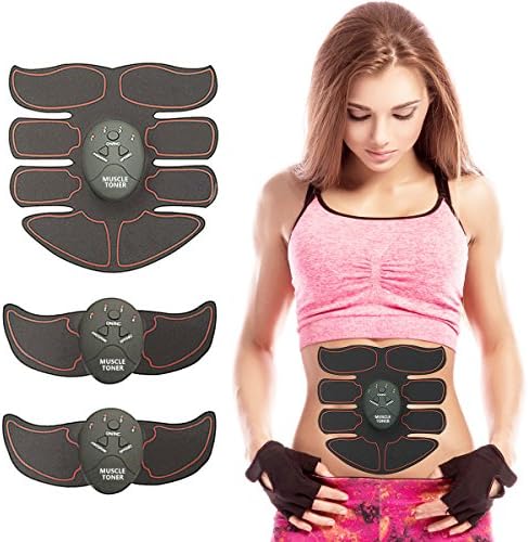 MUSCLE TONER ABS STIMULATOR Portable Muscle Trainer with Rhythm &amp; Soft impulse - 6 Modes &amp; 10 levels with Simple Operation - Ultimate abs stimulator for Men Women (2018 NEW VERSION)