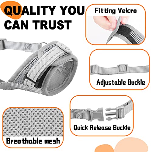Dog Muzzle, Nylon Soft Dog Muzzle for Large Dogs, Breathable Mesh Dog