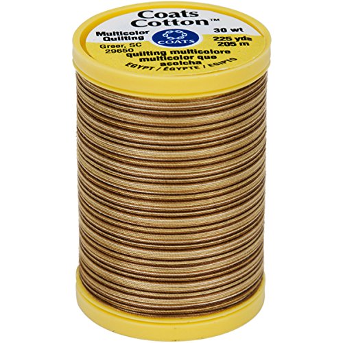 Coats Cotton Machine Sandstone Quilting Thread, 225 yd, Multicolor