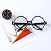 Aneco 20 Pieces Plastic Wizard Glasses Kids Round Glasses Frame No Lenses for Boy or Girls Costume Party Supplies (Black)
