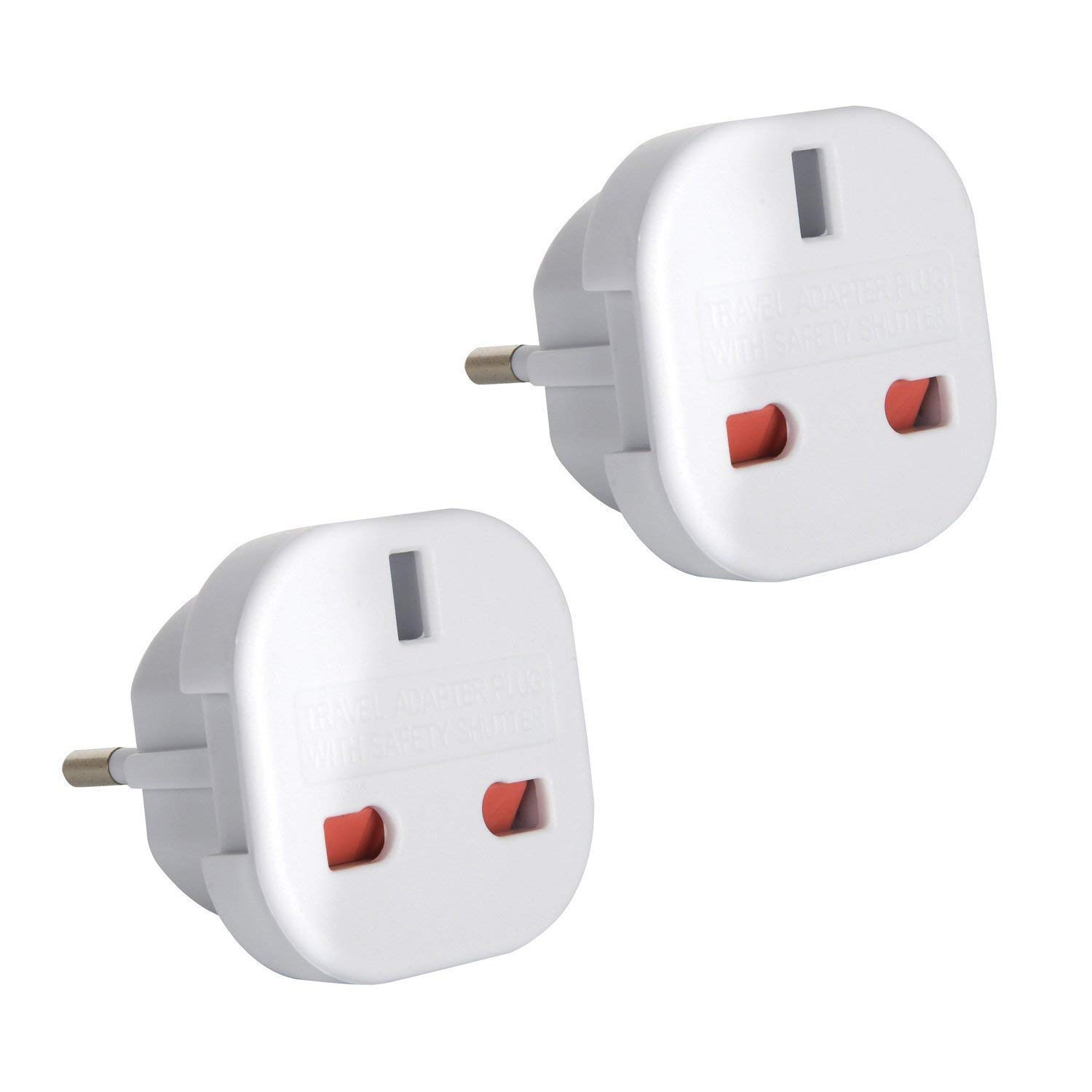 Gadgets Hut UK - 2 x UK to EU Europe European Travel Adapter suitable for France, Germany, Spain, Egypt, China - Refer to Product description for Country list