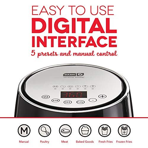 DASH Compact Electric Air Fryer + Oven Cooker with Digital Display