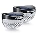 OTHWAY Solar Fence Post Lights Wall Mount Decorative Deck Lighting (Black, 2 Packs)