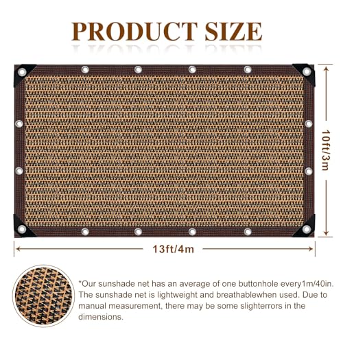 Sun Shade Netting, Sun Protection Net 80% UV Shade Fabric, Shade Cloth Greenhouses Windproof Cover with Eyelets, for Greenhouse/Garden/Pergola/Patio Lawn