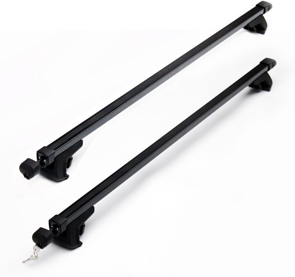 TRIL GEAR 48" Universal Top Roof Rack Lockable Anti-Theft Cross Bars Luggage Cargo Carrier Compatible with Car or SUV