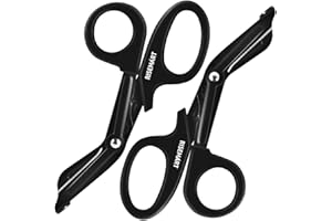 Trauma Shears - RISEMART Bandage Scissors for Nurses, 7.5" Fluoride Coated Non-Stick Blades Stainless Steel Nursing Scissors 