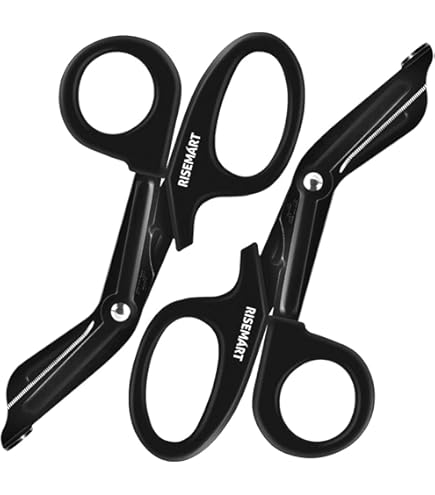 Nurse Is Love Scissors Kit, 3pcs - Modern Style Stainless Steel Mayo & Bandage Scissors For First Aid, Vet, Students Multi Tool With Charm Identifier, Office & Home Multi Purpose