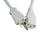 [30 FT-White] Omnihil UL Universal 3 Prong 3 Pin