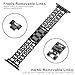 Wearlizer Black Compatible with iWatch Band 38mm 40mm 41mm Womens Mesh Loop Stainless Steel Replacement Dress Chain Metal Strap Beauty Wristband Bracelet Series SE 7 6 5 4 3 2 1