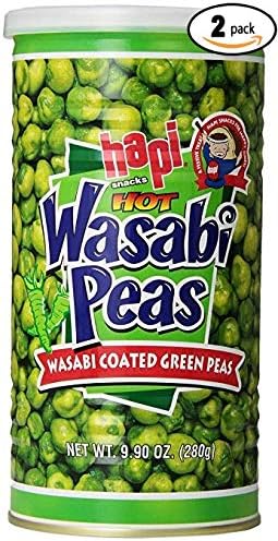Hapi Snacks Wasabi Peas, Hot, 9.9 Oz (Pack Of 2)