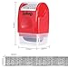 Identity Protection Roller Stamp LioNergy Roller Identity Theft Prevention Security Stamp with 3 Refills - Red