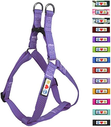 Pawtitas Large Dog Harness - Reflective & Adjustable Puppy Harness in Orchid Purple