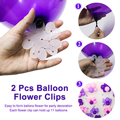 2 Set Balloon Column Kit Base Stand and Pole 6 feet Height + 30Pcs Balloon Rings, Balloon Tower Decoration for Birthday Party Wedding Party Event Decorations - Thumbnail 4