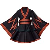 VintageCos Anime Hero Kimono Dress Outfit Midoriya Izuku Costume Katsuki Cosplay Froppy Costume for Women