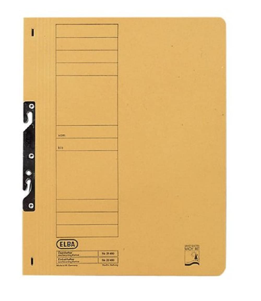 Elba 21450GR Attachable File for Commercial or Official Filing 250 g/sq. m Manila Cardboard for 200 DIN A4 Sheet, Full Front Cover 50 Pieces Grey
