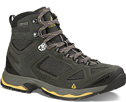 Vasque Men's Breeze III GTX Hiking Boots Magnet / Yellow 11 M & Knit Cap Bundle