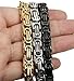 Jstyle 3 Pcs 8mm Stainless Steel Byzantine Bracelet for Men Chain Link 8.5 Inch