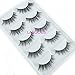 Mink 3D False Eyelashes LASGOOS Natural Daily Look Messy Real Mink Lashes Fake Eyelashes for Eye Makeup 5 Pairs/Box (A13)