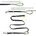 Heavy Duty Dog Leash - 2 Handles - Padded Traffic Handle for Extra Control, 7ft Long - Perfect Leashes for Medium to Large Dogs (Black and Green)