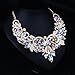 Girl Era Womens Colorful Rhinestone Crystal Queen Costume Jewelry Bib Statement Necklace