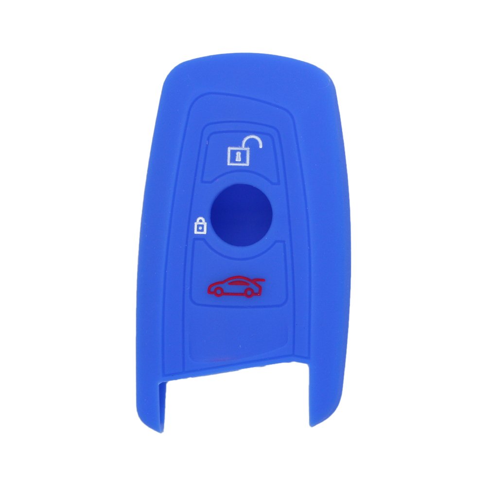 BROVACS Silicone Cover Protector Case Holder Skin Jacket Compatible with BMW Smart Remote Key Fob 3 Button CV9903 Deep Blue