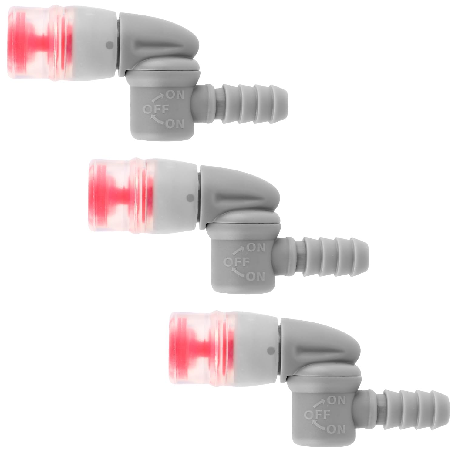 3pcs Bite Valve Replacement, Mouthpiece Replacement Accessories Bite Valve Connector Kit for Bicycle Camping Outdoor Supplies Compatible with Camelbak Hydration Bladder