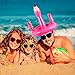 PTFNY 3 Pack Inflatable Flamingo Ring Toss Game with Rings Swimming Pool Beach Party Games for Summer Hawaiian Luau Birthday Carnival Floating Pool Games Party Supplies (3 Flamingo and 12 Rings)