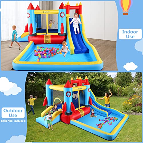 Inflatable Water Bounce House with Blower Kids Water Bouncy Castle with