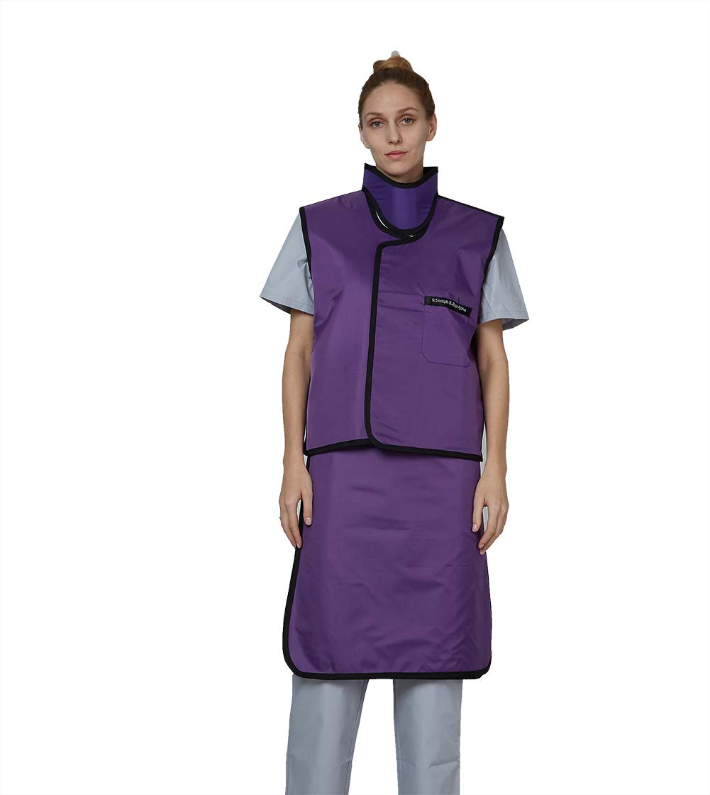 Upgrade 0.5mmpb Xray Lead Clothes with Thyroid Shield Collar, Dental Lab Apron, Radiation Protection - Lightweight: Industrial & Scientific