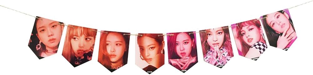 Yuxareen Kpop BTS Bangtan Boys Pennant Flags Hanging Decorations (BLACKPINK)