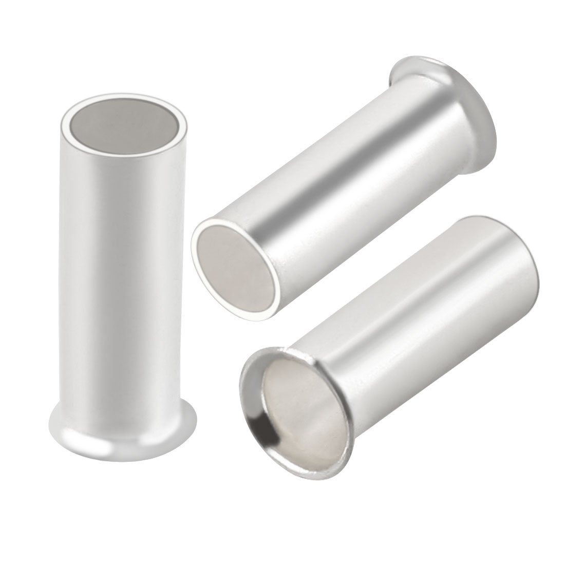 sourcingmap 150Pcs EN2508 Tin Plating Non-Insulated Wire Ferrule Terminal Copper Connector for 14AWG