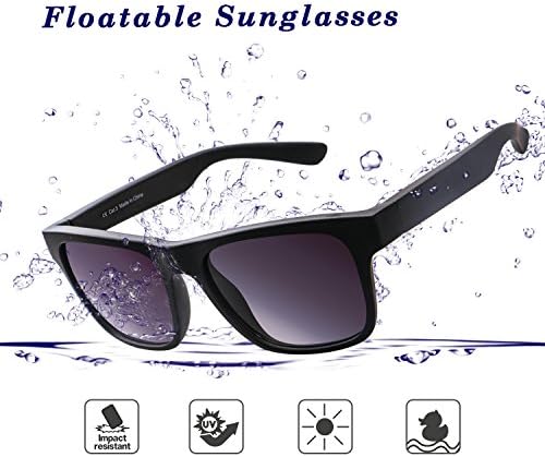 Marchpower Floatable/TAC Sports Sunglasses, 100% UVA/UVB Protection, TR90 Frame wear-resistant Sports Glasses for Driving, Cycling, Running, Fishing, boating, surfing, water-skiing (Gray)