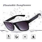 Marchpower Floatable Sports Sunglasses, 100% UVA/UVB Protection, TR90 Frame wear-resistant Sports Glasses for Driving, Cycling, Running, Fishing, boating, surfing, water-skiing (Gray)
