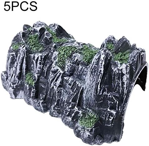 Zhangl Gardening Tools 5 PCS 17.8cm Simulated Cave Model Toy Plastic Rockery Tunnel Track Train Slot Railway Toy Gardening Tools
