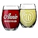 My Personal Memories, Monogrammed Personalized Stemless Wine Glasses for Bridesmaid, Engraved Customized