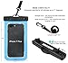 Universal Waterproof Case 2 Pack, MARCHWAY Cellphone Dry Bag Pouch with Touch ID Fingerprint for Apple iPhone 8/8 Plus/7/7 Plus/6S/6S Plus, Samsung Galaxy S8/S7, Any Phone Up to 7 Inch (Black + Blue)