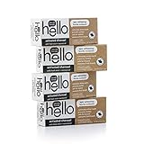 Hello Oral Care Activated Charcoal Fluoride Whitening Toothpaste, Vegan & SLS Free, 4Count