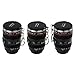 Fotodiox LenZcup EF Shotglass Set - Set of Three Camera Lens Mug Shot Glass Key chains, Mini Replica of Canon EF 24-105mm f/4L IS USM Lens (1:4), 1.5oz Stainless Steel Interior