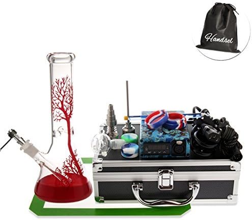 Glass Thick Red tree Handmade 10.6in (12)