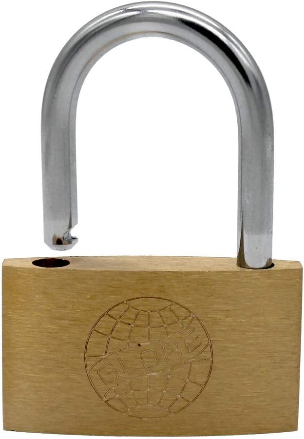 Keyed Padlock Heavy Duty Security Lock Solid Brass Lock Interior or Exterior Gates, Sheds, Lockers, Bikes, Tool Box, or Containers. Includes 3 Master Keys