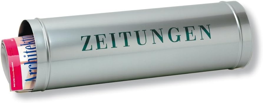 Burg-Wächter Zeitungsrolle mit Kunststoffabdeckung, Briefkastenergänzung, 800 Si, Silber