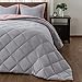 downluxe Twin Comforter Set - Pink and Grey Twin Comforter, Soft Bedding Sets for All Seasons -2 Pieces - 1 Comforter (66